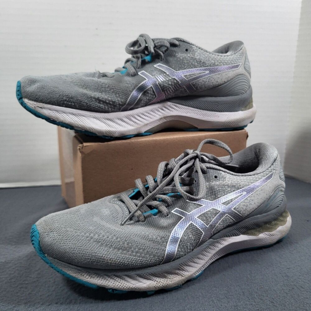 Asics Gel Nimbus 23 Womens Shoes Size 9 Running Shoes Gray 1012A885 Gym Walking